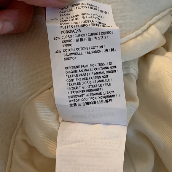 SAINT LAURENT Belted Wool Coat Size S $4990 - Picture 12 of 13